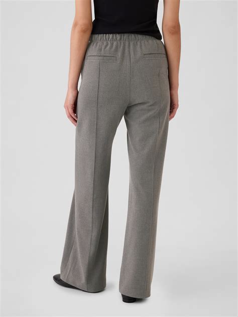 Wide-Leg Seamed Pull-On Pants | Gap