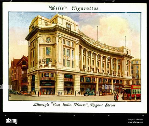 Liberty's, Regent Street - Vintage Cigarette Card Stock Photo - Alamy