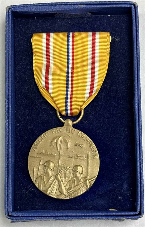 WW2 US Navy USMC Asiatic Pacific Campaign Medal - New in Box - Enemy ...