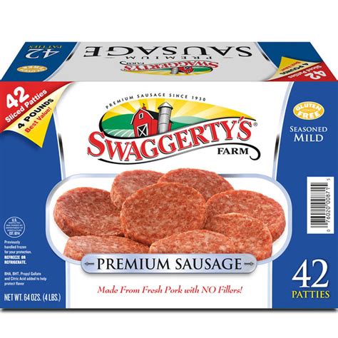 Swaggerty's Farm Premium Breakfast Sausage Patties, Mild (42 ct ...