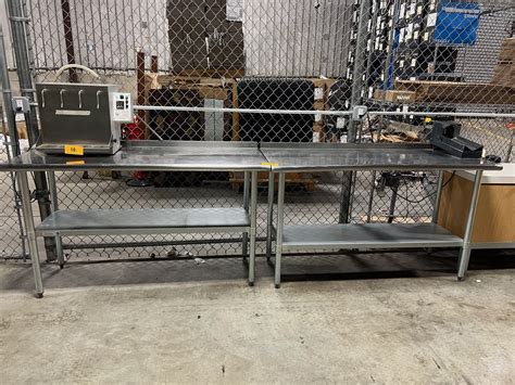 Lot of (2) Stainless Steel Prep Tables, Approx Size 54X24X36 | Required ...