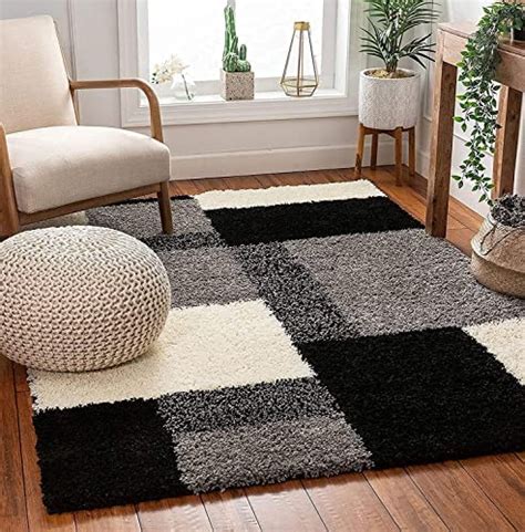 Buy SR 6x9 Black White Boxes Living Room Carpets for Home and Office ...