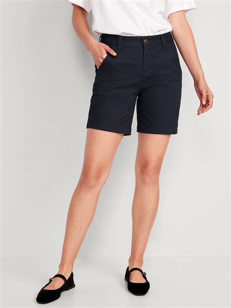 High-Waisted Uniform Bermuda Shorts -- 7-inch inseam | Old Navy