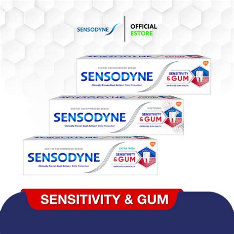 SENSODYNE Toothpaste Sensitivity & Gum, 2-in-1, Relieve Tooth Sensitivity and Improve Gum Health ...