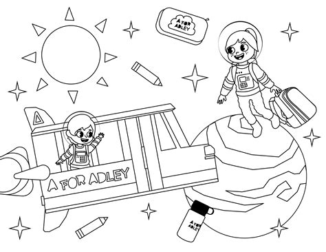 A For Adley Coloring Book at Nate Frederick blog