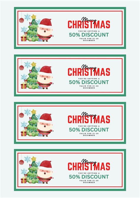 Blank Coupon Template Christmas | Printable Templates