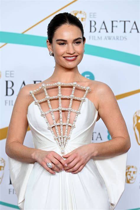 LILY JAMES at EE Bafta Film Awards 2023 in London 02/19/2023 – HawtCelebs
