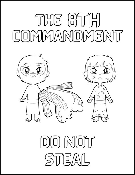 10 Commandments Coloring Sheet