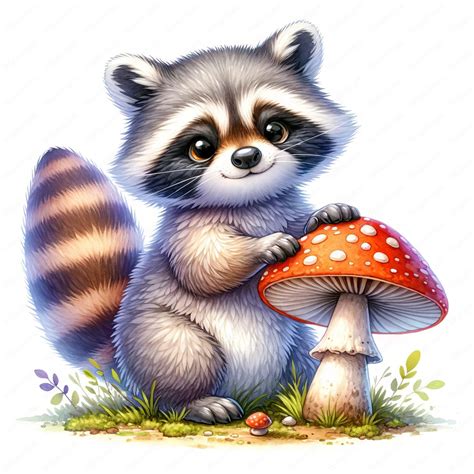 Cute Raccoon Clipart | Adorable Raccoon Clipart Bundle | 10 High-quality Designs | Forest Animal ...