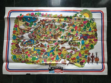 Vintage RARE OPRYLAND USA Theme Park Map Nashville Tennessee (NB119 ...