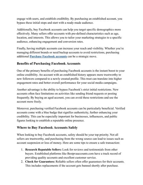 PPT - Buy Facebook Accounts Safely - Verified & Aged Accounts ...