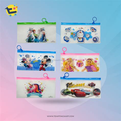 Zip Pouches | Cartoon Character Zip Pouches for Kids