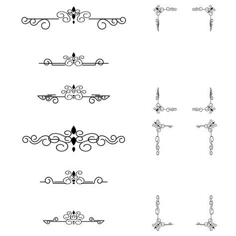 Premium Vector | Classic ornament frame, vintage border set premium vector
