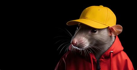 Cute rat wearing clothes in studio | AI-generated image