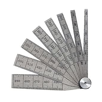 Starrett 269A Taper Gage.100-.500" Range, 2-1/2" Length, 8 Leaves ...