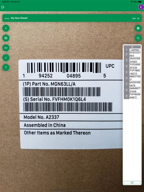 Scan 2 Sheets App 的图像结果