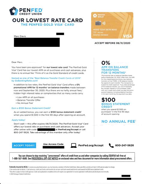 Mail That Fails: PenFed Credit Union: Not Military Precision