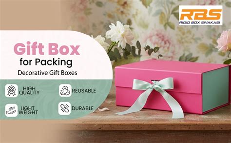 RBS® - Foldable Gift Box (23 X 16 X 10Cm) Decorative Gift Boxes For ...