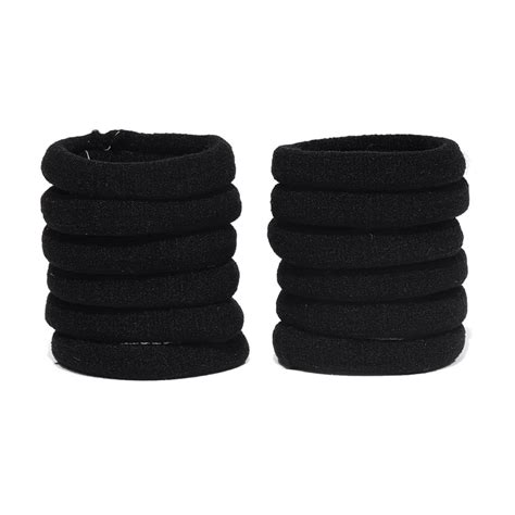 Buy Toniq Black Breakage Elastisized Ponytail Holders Rubberbands For ...
