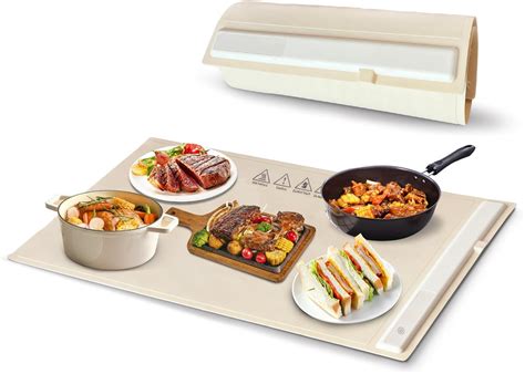 Amazon.com: DETEIN Silicone Electric Heating Tray Foldable Food Warmer ...
