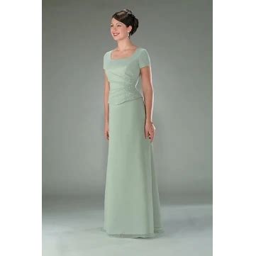 Column/Sheath Sleeve Beaded Zipper Up Floor Length Mother Of The Bride ...