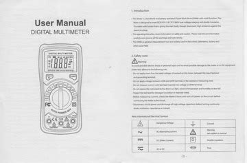 Image result for 7 Function Digital Multimeter Manual