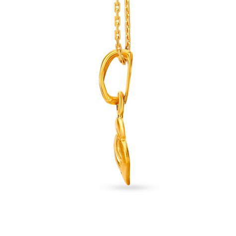 Adorable 22 Karat Yellow Gold Cardioid Pendant
