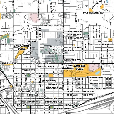 Grand Junction Map Print, Street Names Grand Junction Print, Map of ...