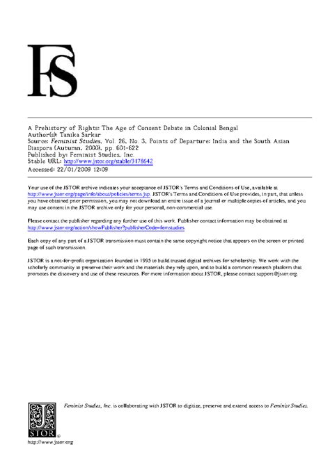 1 Sarkar Tanika Age of Consent - A Prehistory of Rights: The Age of ...