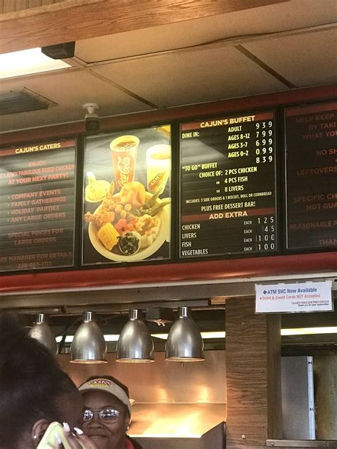 Menu at Cajun's Fabulous Fried Chicken restaurant, Gulfport, 112 Pass Rd