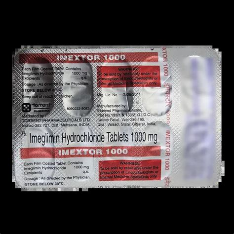 IMEXTOR 1000 TABLET 10'S : View Price, Combination and Alternatives ...