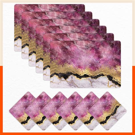 Polypropylene Table Mats & Coasters for Dining Table at Home (Meander ...