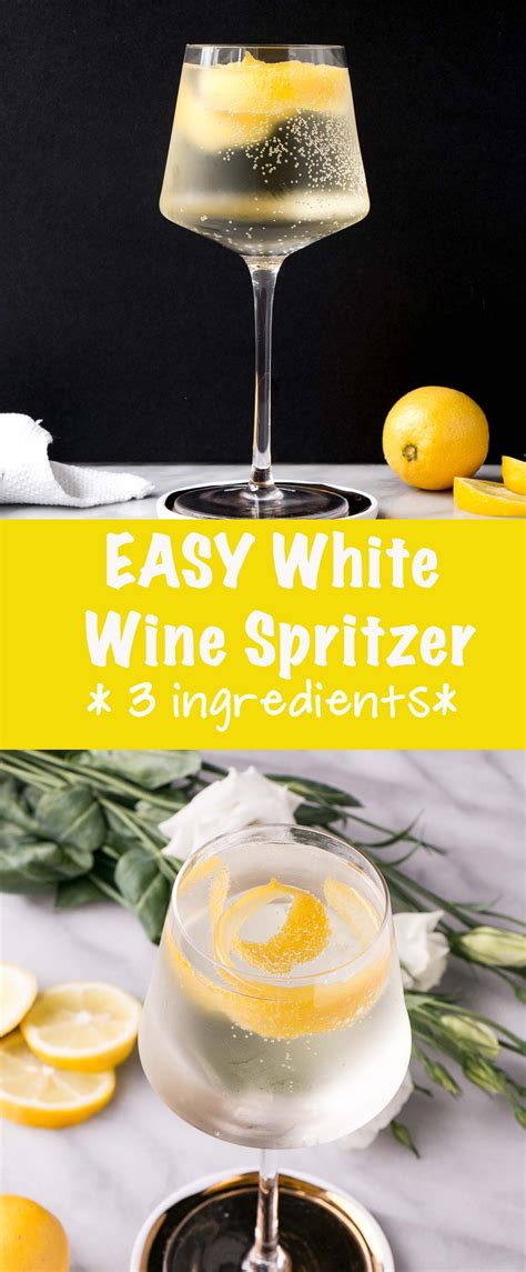Refreshing and Easy White Wine Spritzer! 3 simple ingredients make this ...