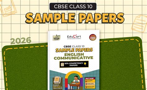 Educart CBSE Sample Paper Class 10 2025-26 English Communicative ...
