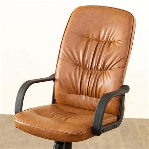 Buy Leo Brown Upholstered Office Chair from Home Centre at just INR 17663.0