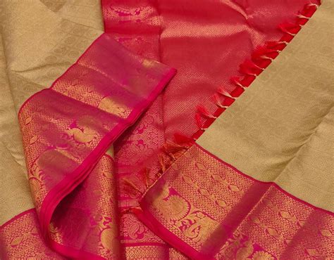 Pastel Kanjeevaram Handloom Silk Saree - Pure Elegance
