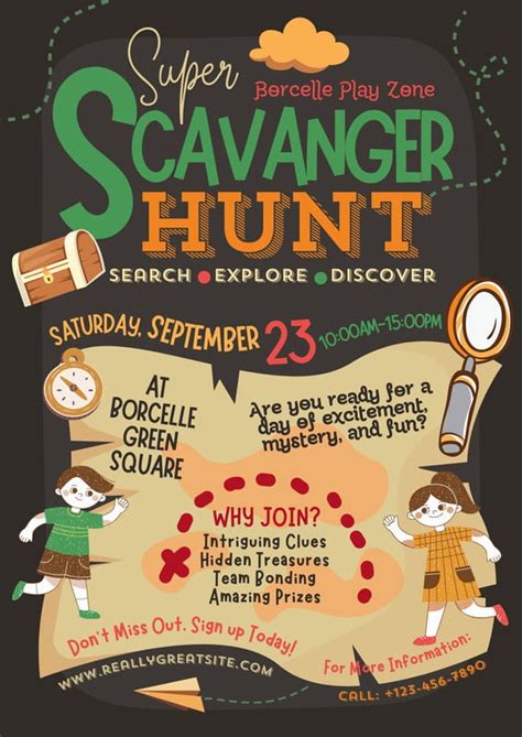 Free and customizable scavenger hunt templates