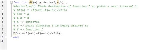 Image result for Derivative Function MATLAB