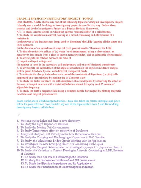 Innovative Science Project Class 12 的图像结果