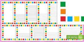 FREE! - Multicolour Page Borders (teacher made)