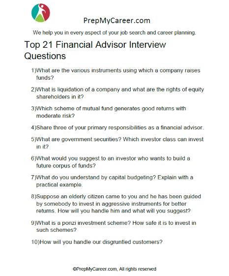 Examples of Competency Based Interview Questions for Financial Advisor UK 的图像结果