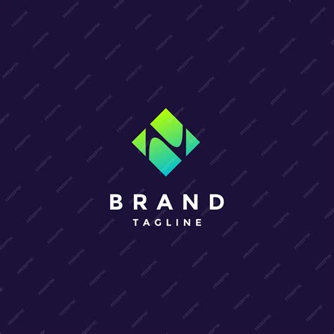Premium Vector | Letter N Silhouette Inside Diamond Icon Logo Design.