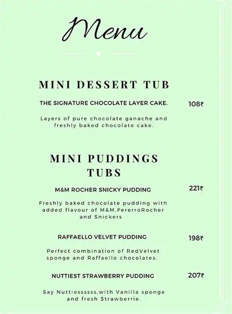 Menu of 999 Nutritions, Paldi, Ahmedabad