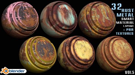 32 rust metal smart material & 4K BPR textures - Vol 5 - Superhive ...