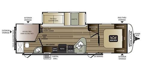 2018 Keystone Cougar 29BHS floorplan