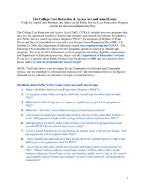 Fillable Online nationalservice College Cost Reduction and Access Act ...