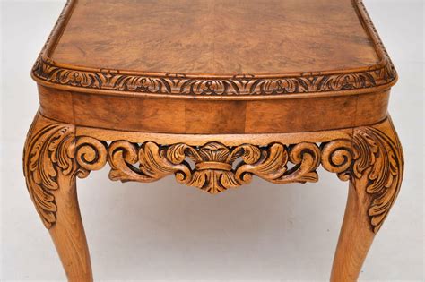 Antique Queen Anne Style Carved Walnut Coffee Table | Marylebone Antiques