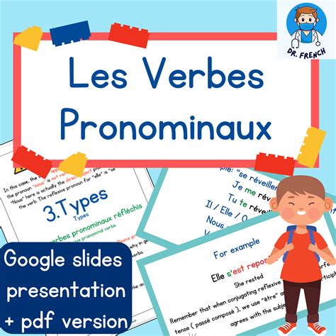 Les Verbes Pronominaux. French Reflexive Verbs Lesson & Activities ...