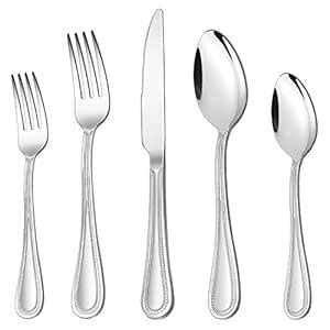 20-Piece Silverware Set, HaWare Stainless Steel Flatware Service for 4 ...