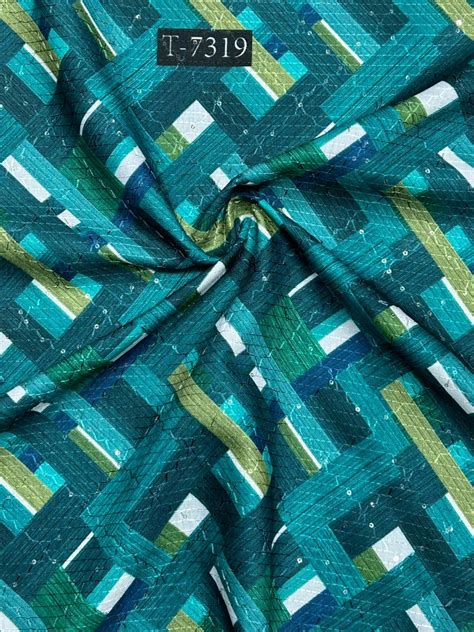 Mixed Print On Sequence Work Fabric – The Wardrobe Fabrics
